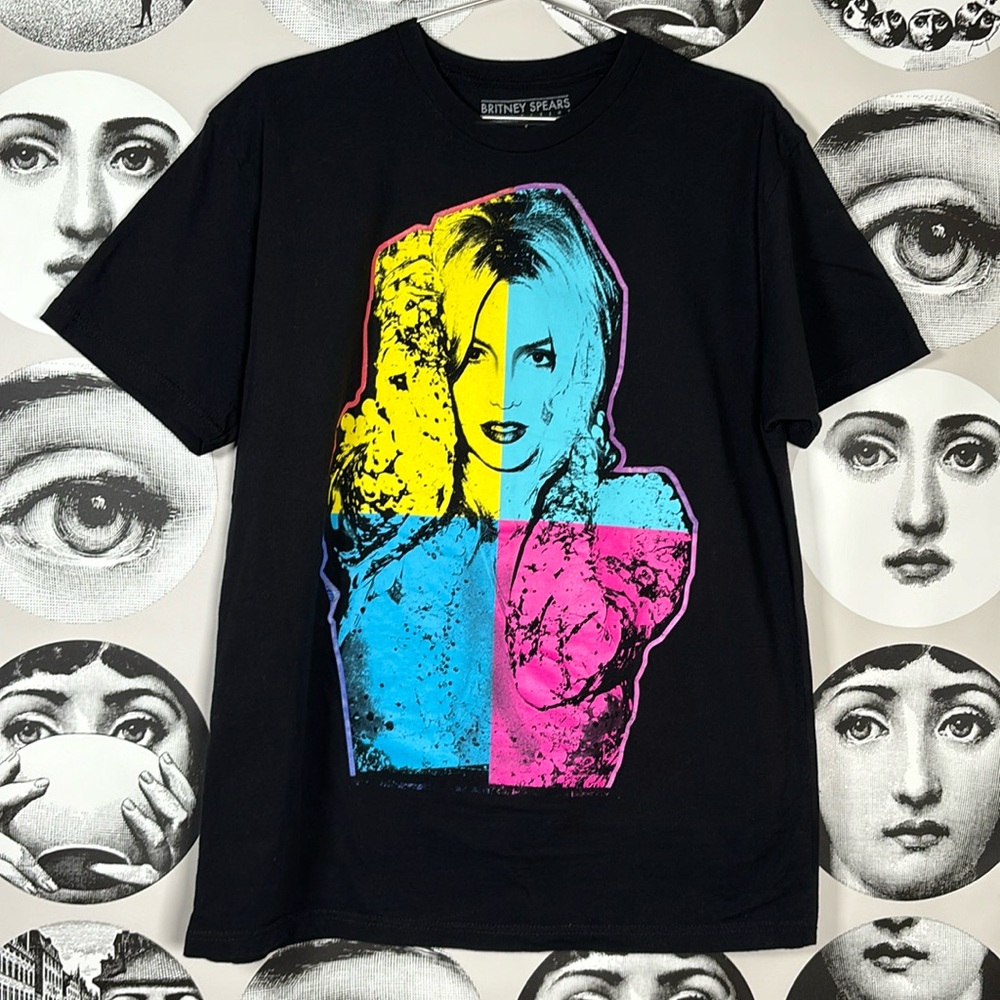 Britney Spears Collection Black Pop Art Tee (Las Vegas Residency 2013-17) Sz L